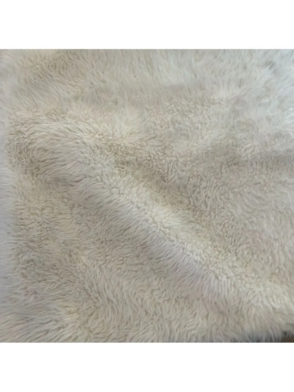 Pottery Barn Euro Cream Faux Fur Accent Pillow Shams Set 2 Button Closure